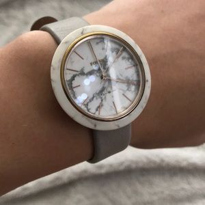 Fossil White Marble Watch